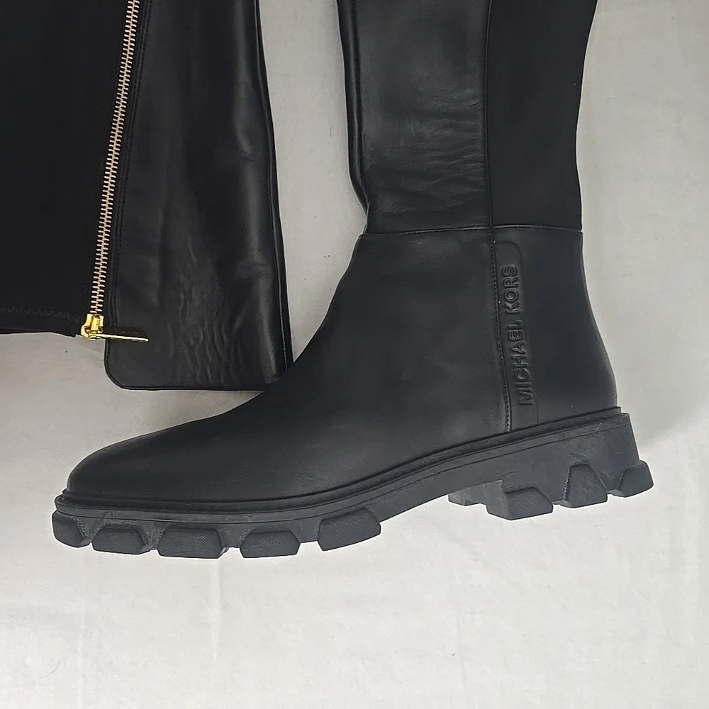 Michael Kors‎ Ridley Riding Boots Womens 10 Black Leather